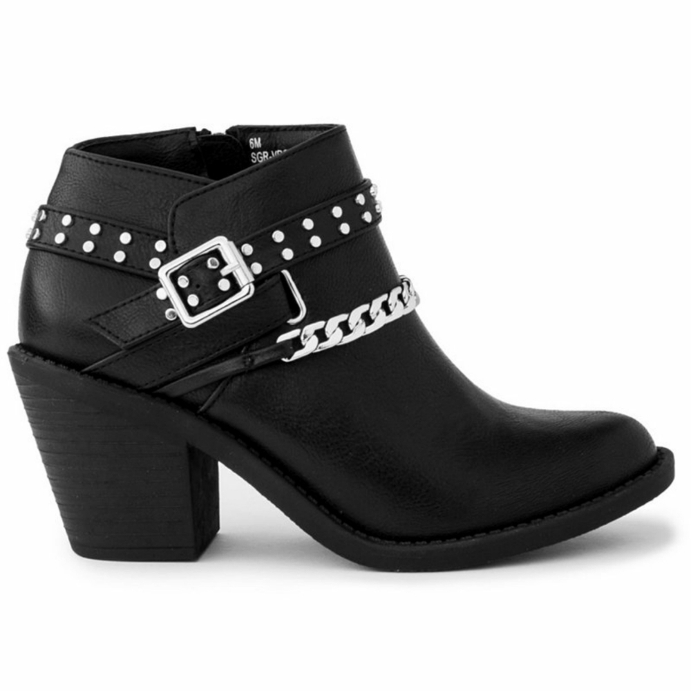 Sugar black chain booties like new